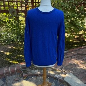 Polo Ralph Lauren Royal Blue 100% washable Cashmere Crewneck Sweater, Sz S